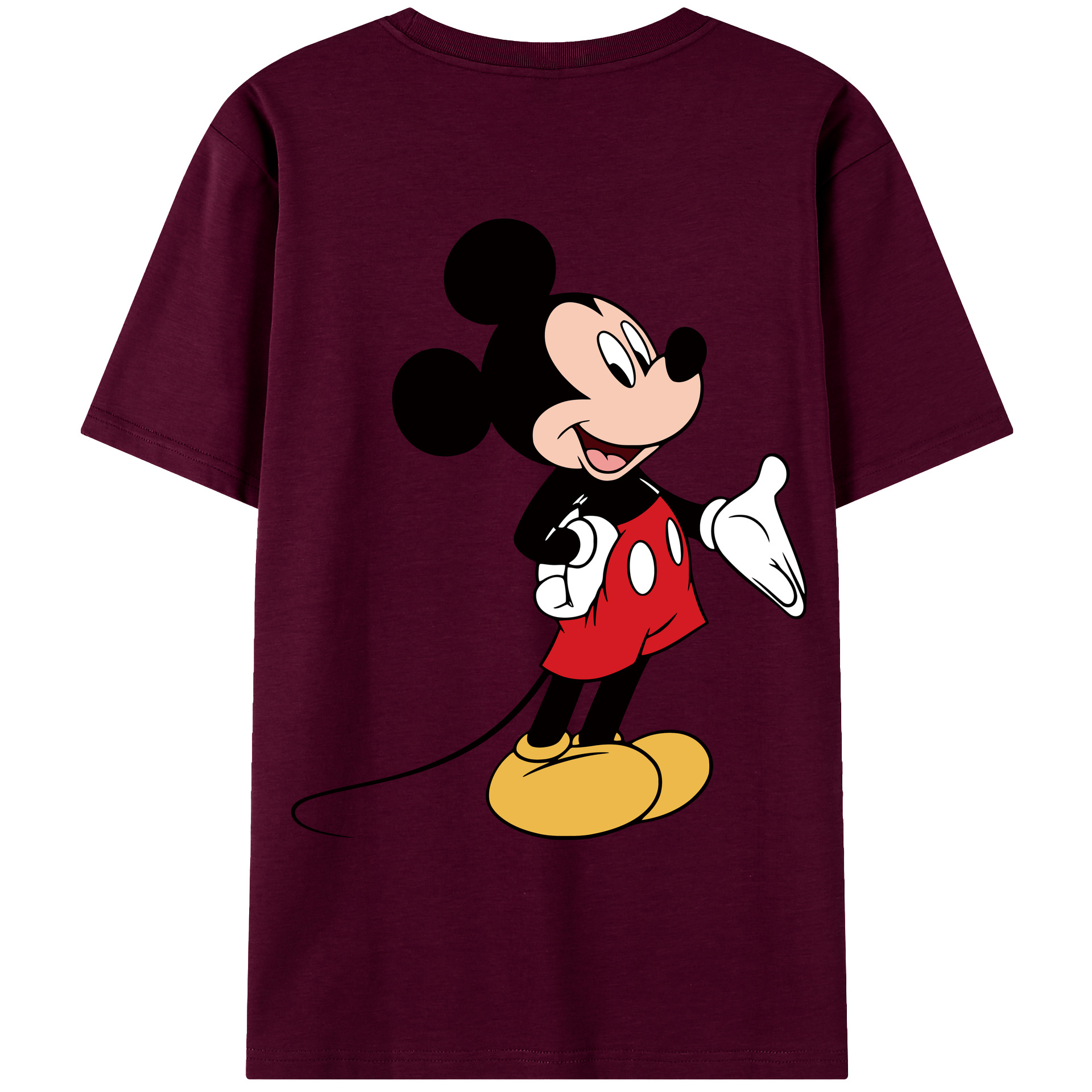 （画像用） ミッキーマウス Mickey Mouse レディース半袖Tシャツ(バックプリント)